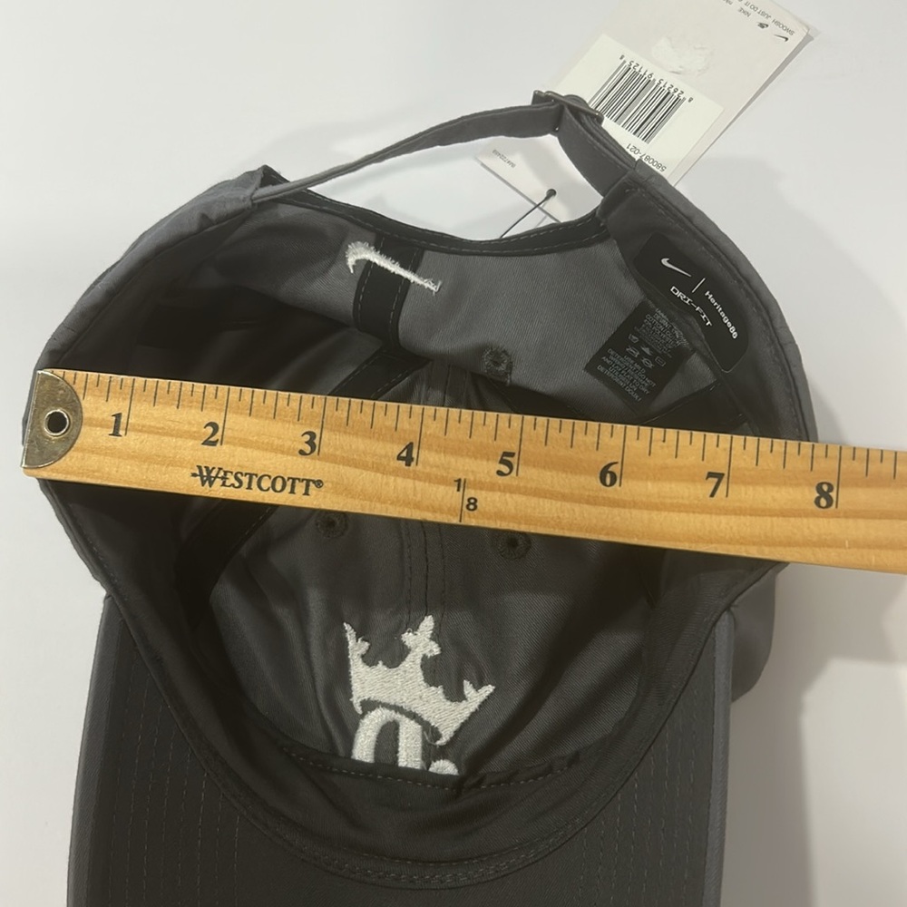 Nike draft kings hat cap Heritage dri fit adjustable grey sporty casual New - Picture 15 of 16